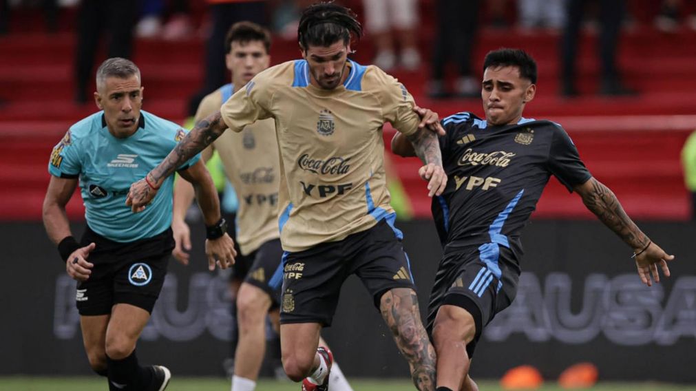 La Selección Argentina mayor derrotó al Sub 20 en el amistoso a beneficio por Bahía Blanca