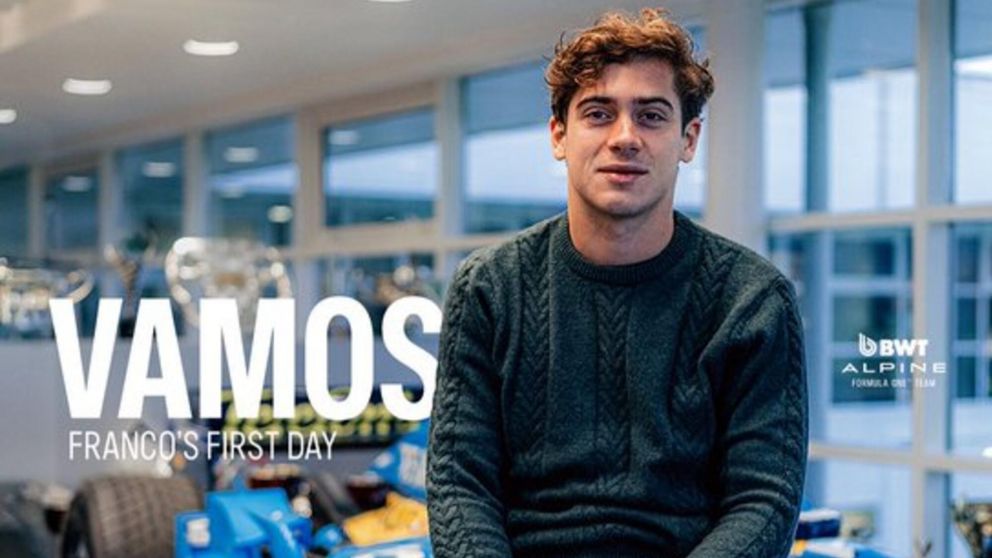 Franco Colapinto tuvo su primer día en el equipo Alpine de Fórmula 1: visita a la fábrica y bienvenida