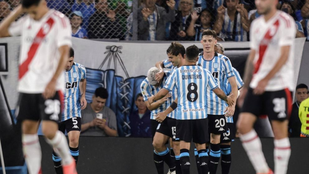 Racing le ganó a River en un partido entretenido y despidió la Liga Profesional con un triunfazo