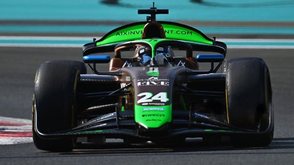 Nicolás Varrone brilló con un 2° puesto en los test de la Fórmula 2 en Abu Dhabi