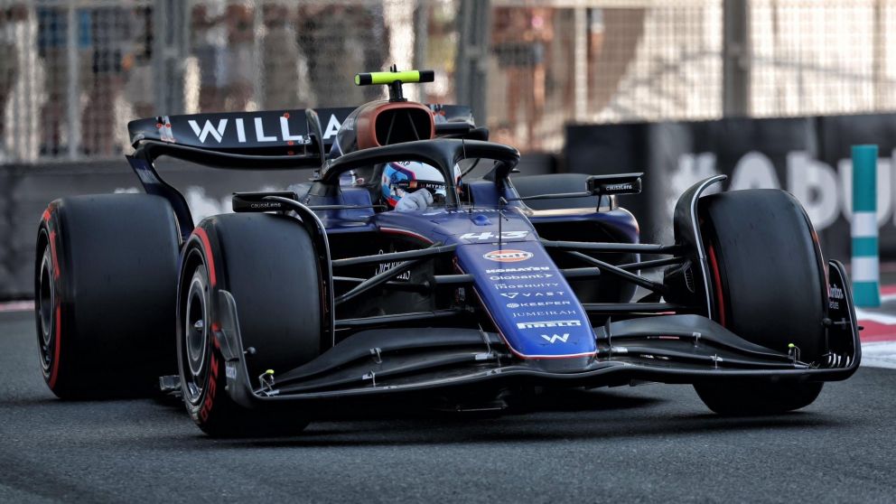 Franco Colapinto dañó el piso del Williams y quedó último en la práctica libre 2 del Gran Premio de Abu Dhabi de Fórmula 1