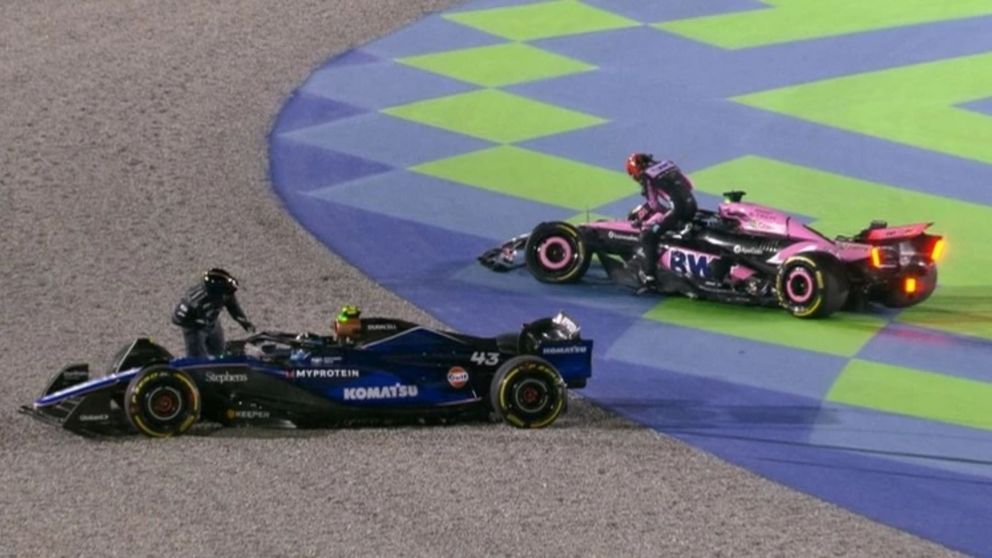 Así fue el choque brutal de Esteban Ocon a Franco Colapinto que dejó a ambos afuera del GP de Qatar de Fórmula 1