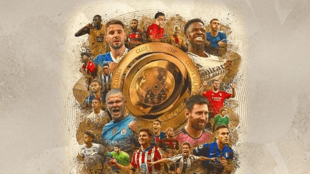 Se presentó el póster del Mundial de Clubes 2025: a qué jugadores eligieron Boca y River como emblemas