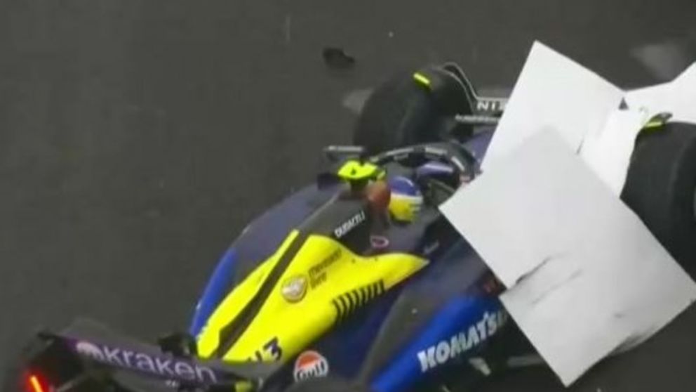 El escalofriante choque de Franco Colapinto en la qualy del Gran Premio de Brasil de la F1