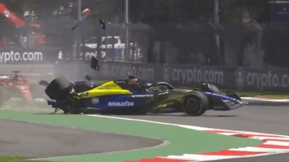 Video: Alex Albon, compañero de Colapinto, protagonizó un tremendo choque en la primera práctica del GP de México