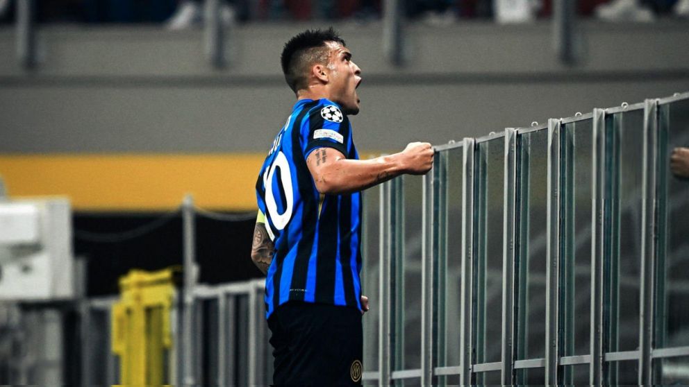 Video: Lautaro Martínez entró y enseguida convirtió en la goleada de Inter por la Champions League