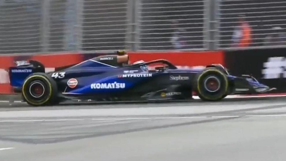 Franco Colapinto TERMINÓ 11° en la práctica libre 1 para el Gran Premio de Singapur de Fórmula 1