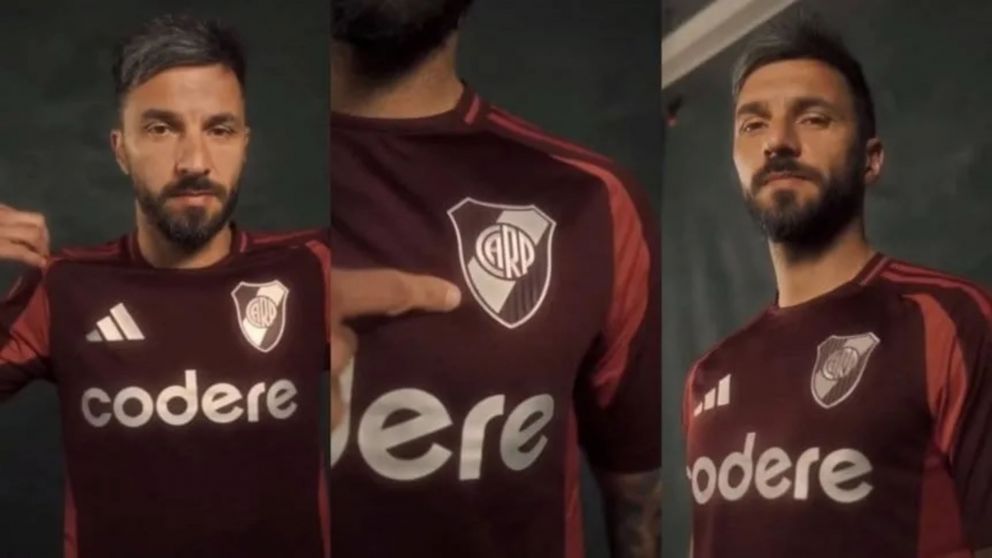 River presentó su nueva camiseta alternativa con Nacho Scocco como modelo
