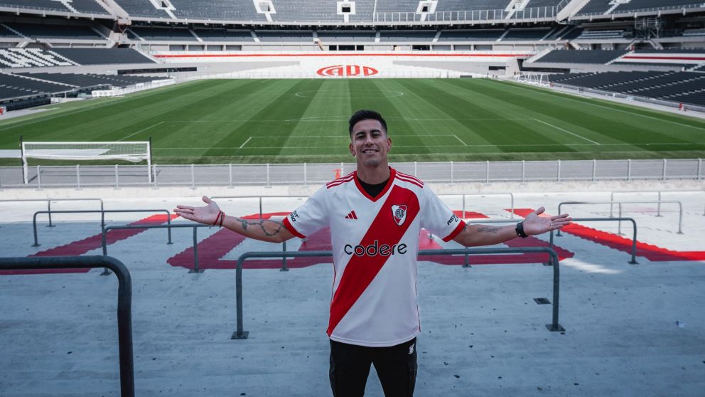 River presentó a Maximiliano Meza como NUEVO refuerzo: la primera práctica y sus emotivas palabras