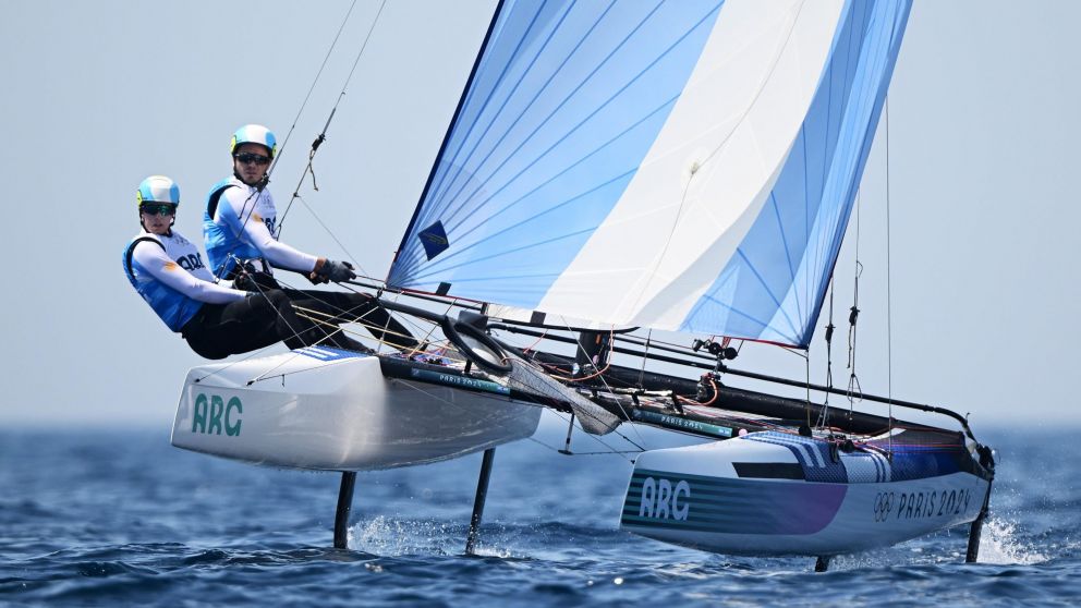 Mateo Majdalani y Eugenia Bosco se clasificaron para la MEDAL RACE en Nacra 17 en los Juegos Olímpicos París 2024