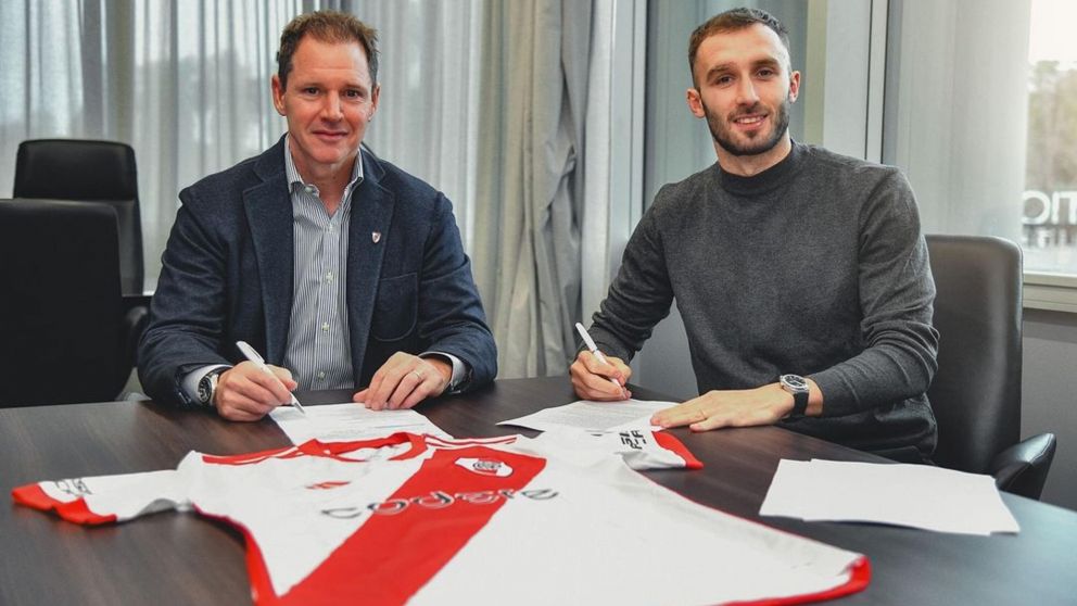 Gallardo está FELIZ: Germán Pezzella fue presentado como refuerzo de River