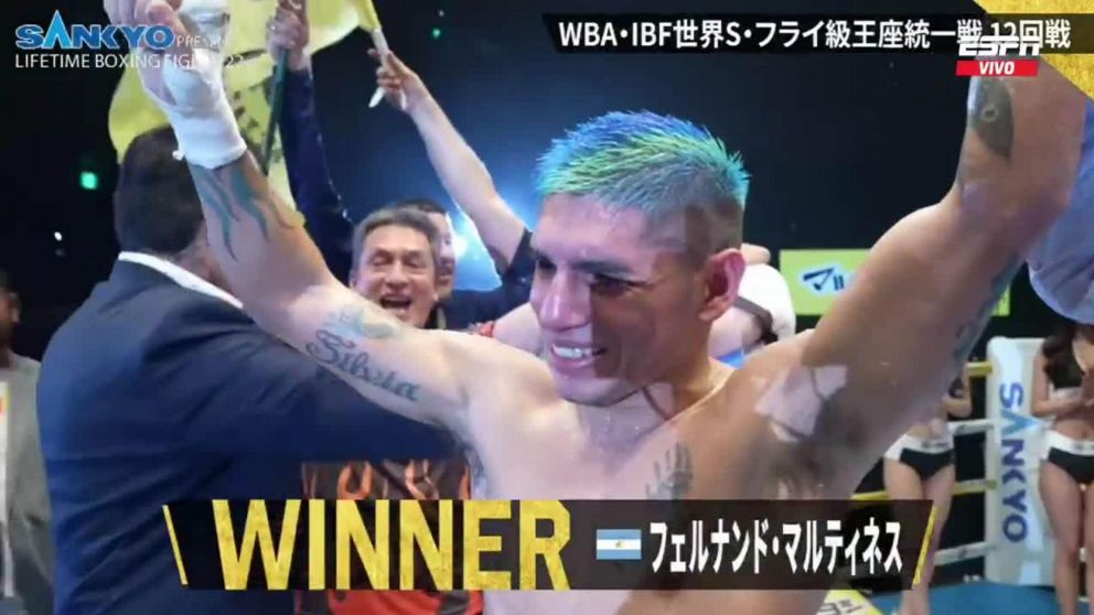 HISTÓRICA VICTORIA del Pumita Martínez en Japón: es el nuevo campeón mundial supermosca