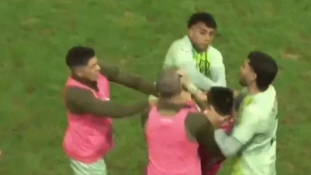 Video: el TREMENDO ESCÁNDALO, con piñas, patadas y expulsados, en Atlético Rafaela-Aldosivi