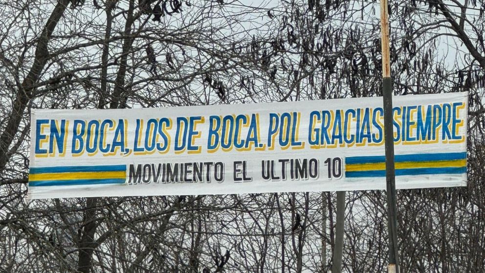 TREMENDO: el curioso cartel dedicado a Pol Fernández que apareció en Boca Predio