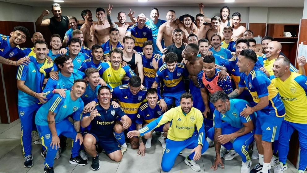 DESCONTROL: El TREMENDO festejo de los jugadores de Boca en el vestuario tras ganarle a River