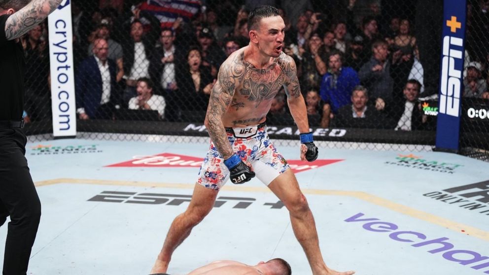 Max Holloway DURMI� de una TREMENDA TROMPADA a Gaethje y gan� por nocaut en la UFC