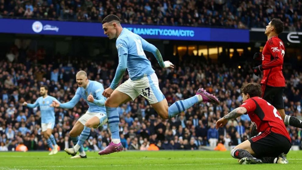 Manchester City le ganó el clásico al Manchester United en un PARTIDAZO IMPRESIONANTE