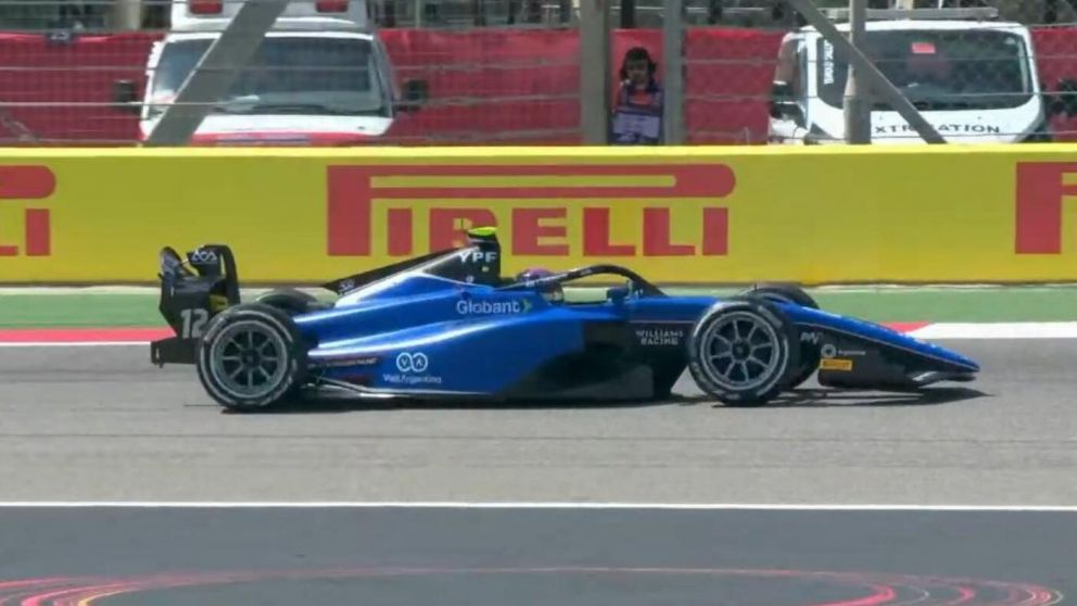 Franco Colapinto quedo 2° en la práctica de la Fórmula 2 en Bahrein