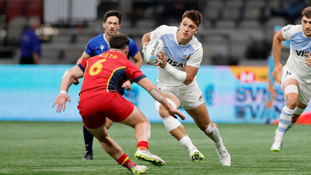 Seven de Vancouver: Los Pumas les ganaron con claridad a España y se metieron en cuartos