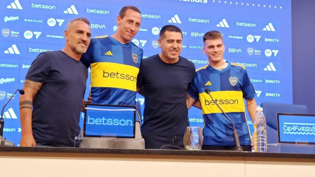 Boca presentó a Zenón y Lema: Riquelme le tiró un picante palito al presidente de Unión