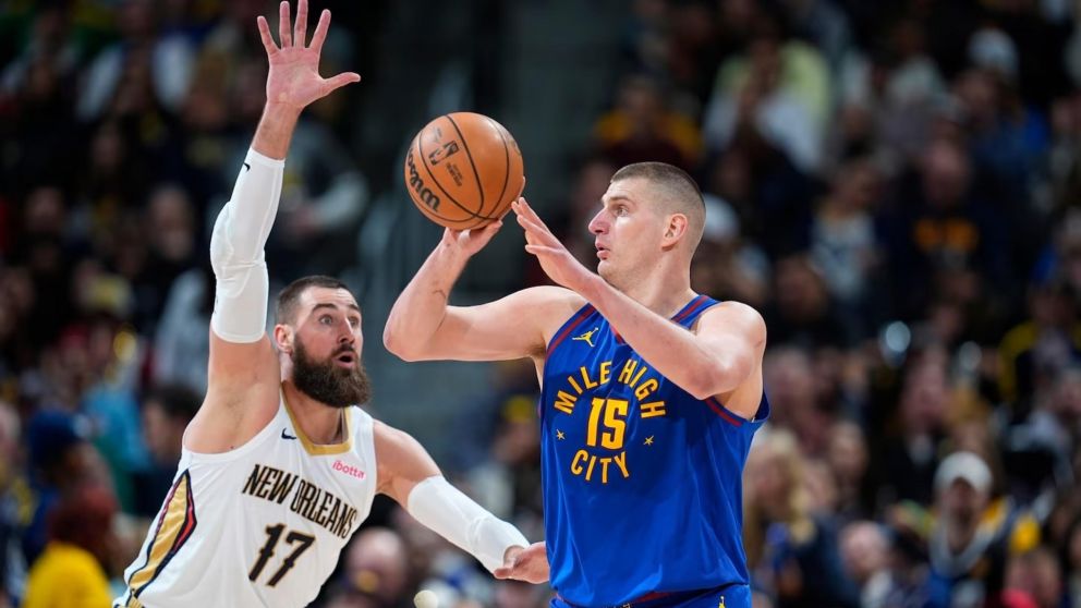 NBA: Denver Nuggets venció a New Orleans Pelicans con un triple doble de Jokic