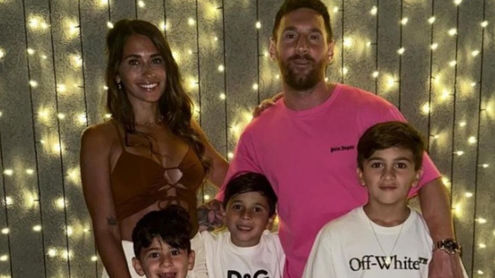 Así recibió Messi recibió el Año Nuevo con su familia