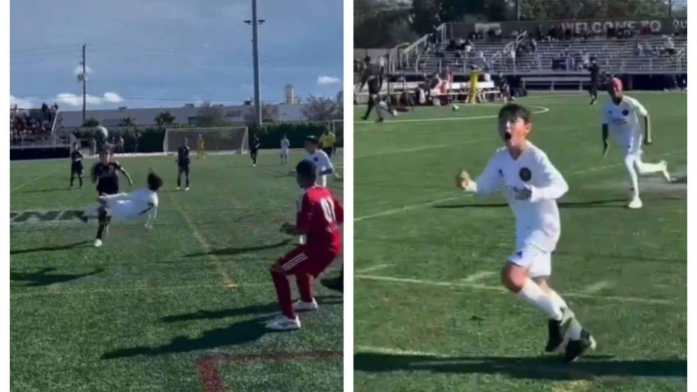 Mateo Messi metió un golazo de chilena en las inferiores del Inter Miami