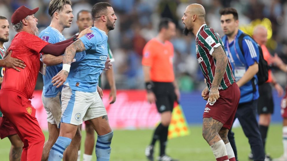 Escándalo en el Mundial de Clubes: Felipe Melo se peleó con Kyle Walker tras la victoria de Manchester City