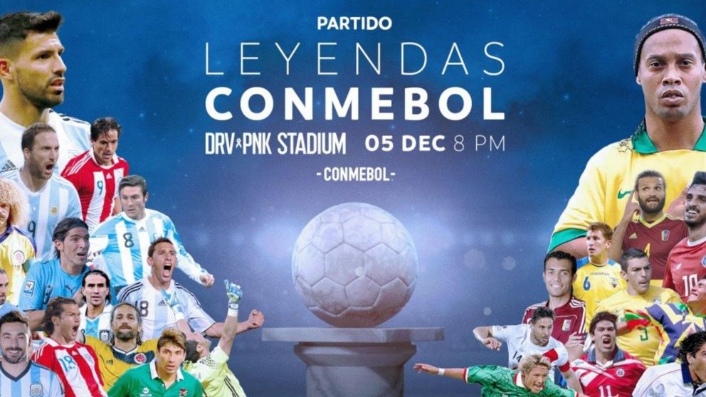 La Conmebol presentó el partido de las leyendas: las figuras, dónde y cuándo se jugará