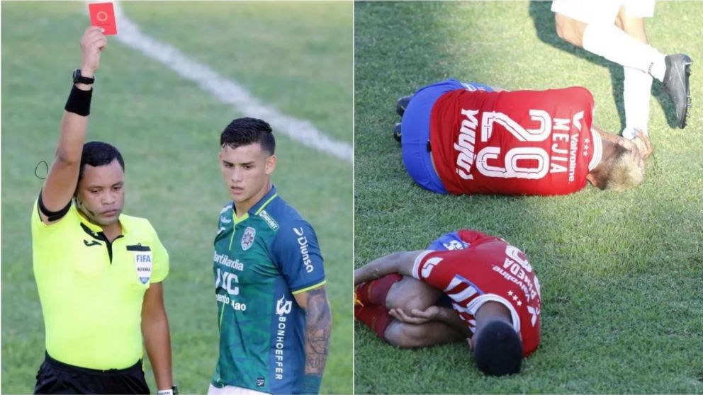 Así fue la patada criminal con la que futbolista bajó a dos rivales