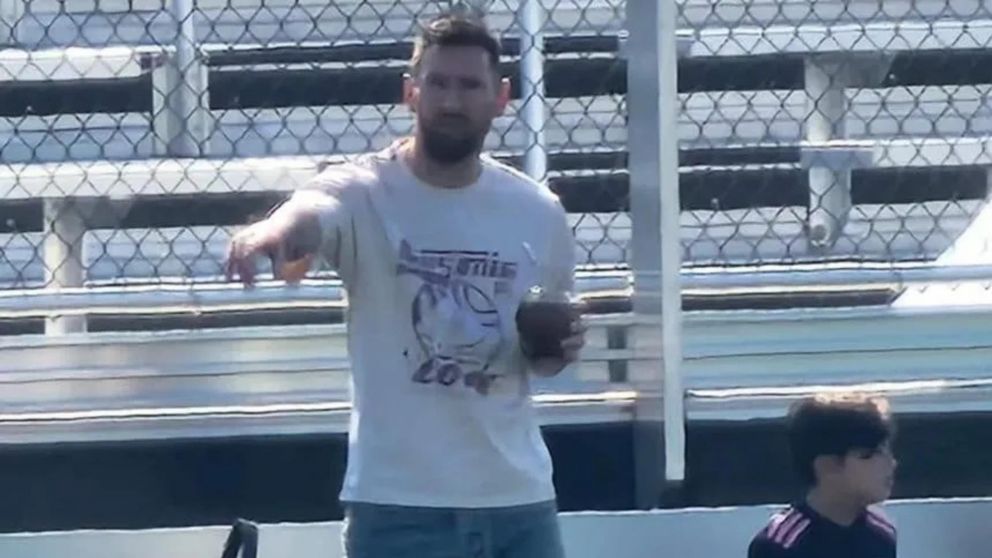 Messi fue DT por un rato en el partido que jugó su hijo Thiago en el Sub 12 del Inter Miami