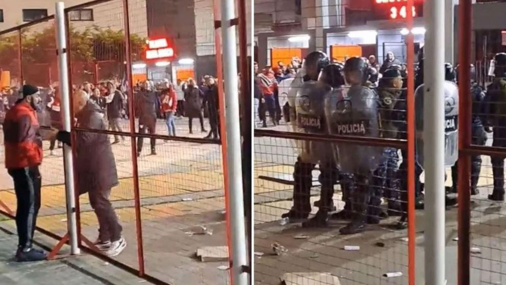 Independiente destrozó a la policía tras los incidentes en el partido ante Boca
