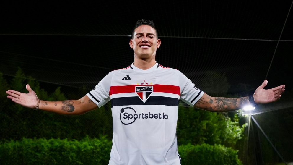 Sufre San Lorenzo: S�o Paulo present� a James Rodr�guez antes del duelo por Copa Sudamericana