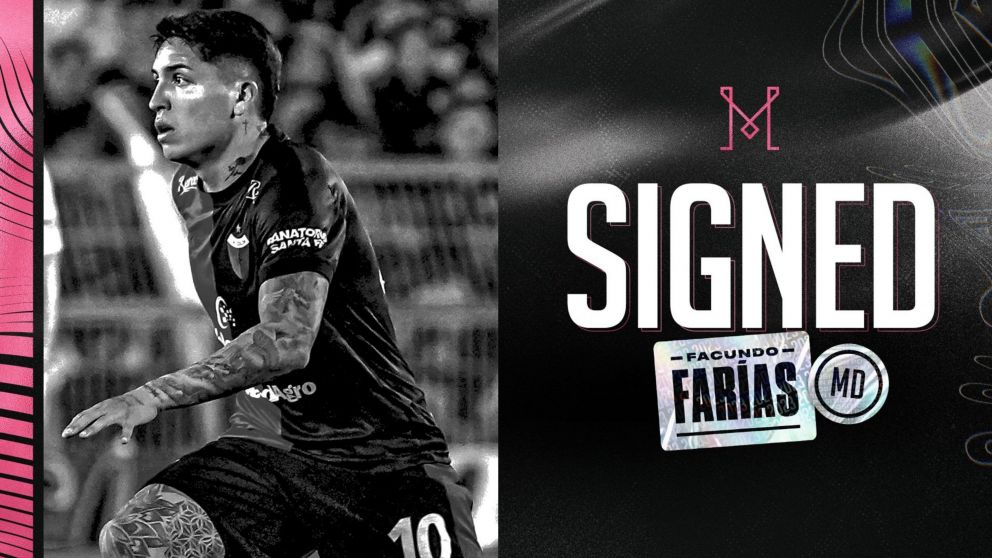 Facundo Farías ya es compañero de Messi en el Inter Miami