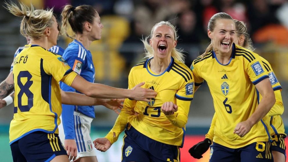 Mundial Femenino 2023: Suecia goleó a Italia, avanzó a octavos y complicó más a Argentina