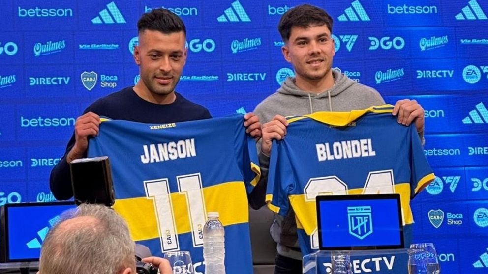 Janson y Blondel fueron presentados como nuevos refuerzos de Boca