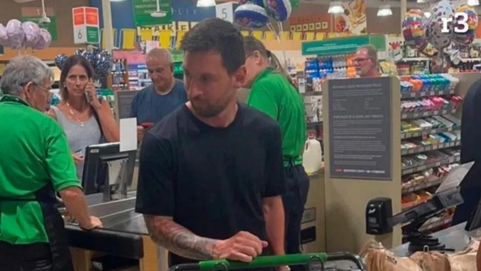 Messi fue de compras a un supermercado de Miami y causó sensación