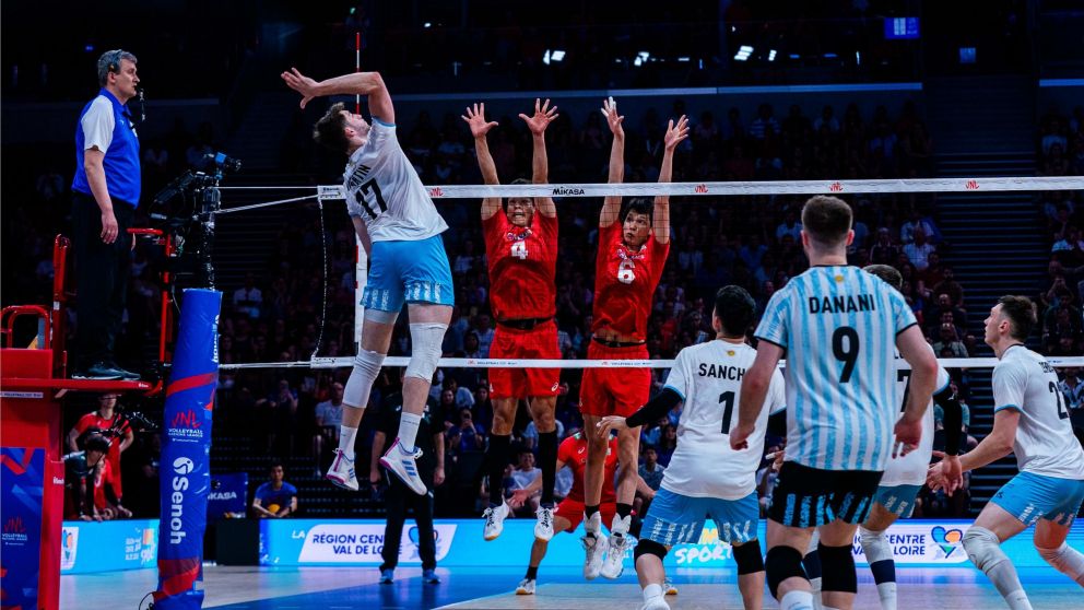 Volleyball Nations League: Argentina cayó ante Japón en un partidazo