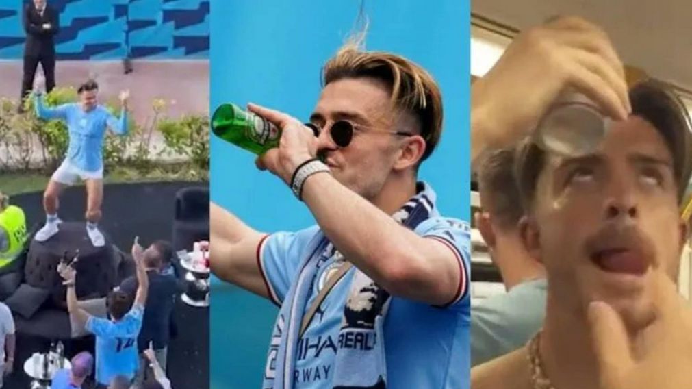 Los descontrolados festejos de Jack Grealish por ganar la Champions: destruido y ayudado por un compa�ero