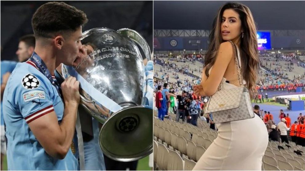 La profesora de inglés de Julián Álvarez explotó instagram con provocativas fotos por el nuevo título del City