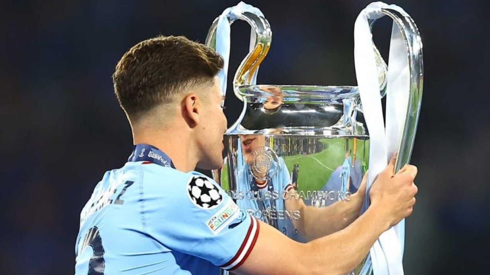 �Bombazo!: Juli�n �lvarez gan� la Champions League con el Manchester City y es un argentino r�cord�