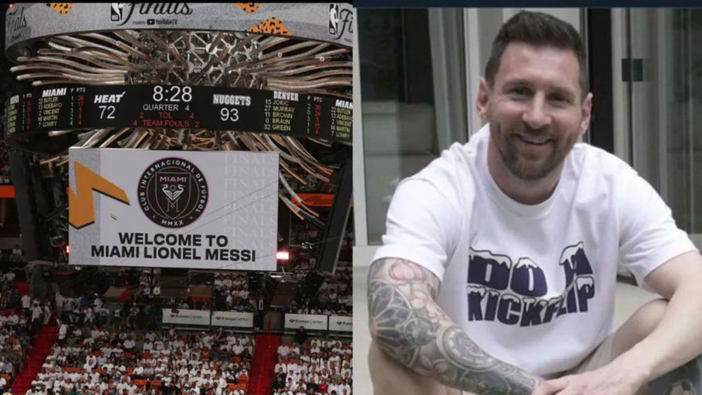 Locura por Messi en la NBA: anuncio en pantalla gigante y ovación en la final