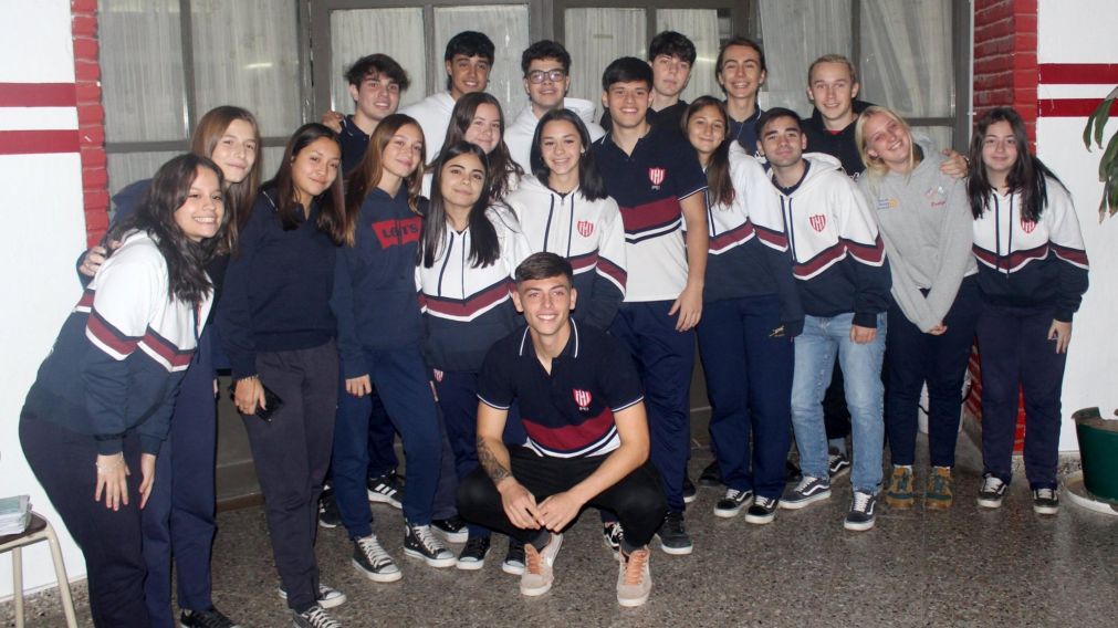 El emotivo recibimiento a Jerónimo Dómina en el colegio tras marcar su primer gol con Unión en Primera