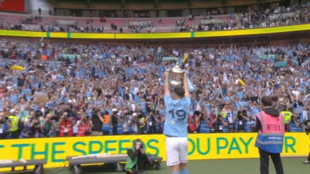 Manchester City, con Julián Álvarez en el banco, se consagró campeón de la FA Cup