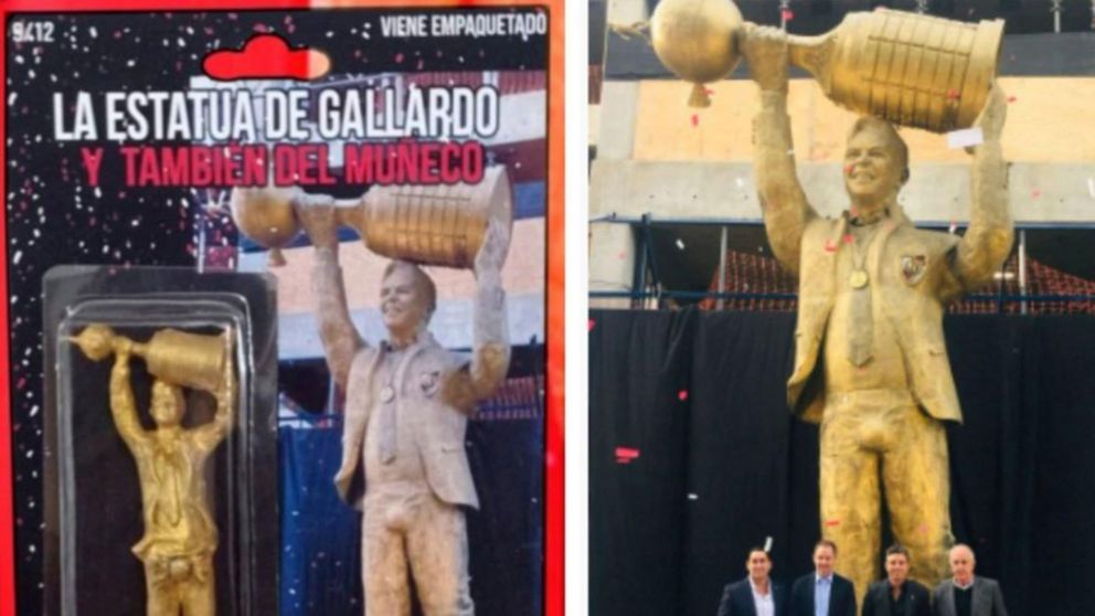 Pusieron a la venta el muñeco de la estatua de Gallardo en River y es furor en las redes