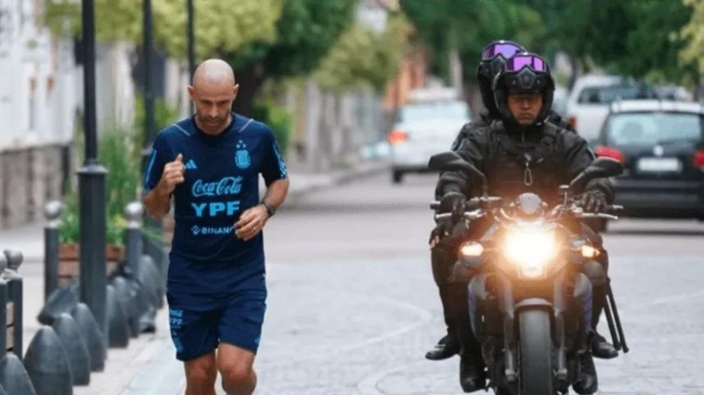 Javier Mascherano fue protagonista de un hecho muy curioso tras la pr�ctica de la Selecci�n Argentina