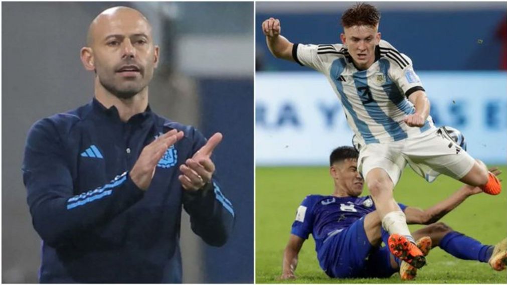 Mascherano tuvo un fuerte cruce con Barco en el debut triunfal de la Selecci�n Argentina en el Mundial Sub 20