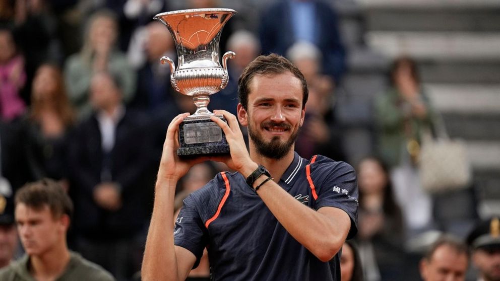 Daniil Medvedev ganó el Masters 1000 de Roma y le dio una pésima noticia a Novak Djokovic