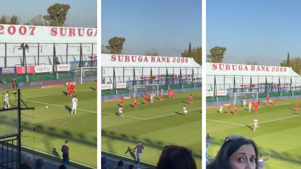 Hincha de Gimnasia se infiltr� en el Viaducto, grit� el gol ante la hinchada local y la reacci�n se volvi� viral