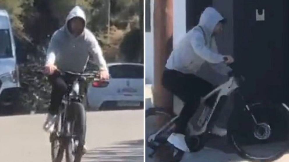 Lionel Messi pase� en bicicleta por las calles de Barcelona y los hinchas se ilusionan con su regreso